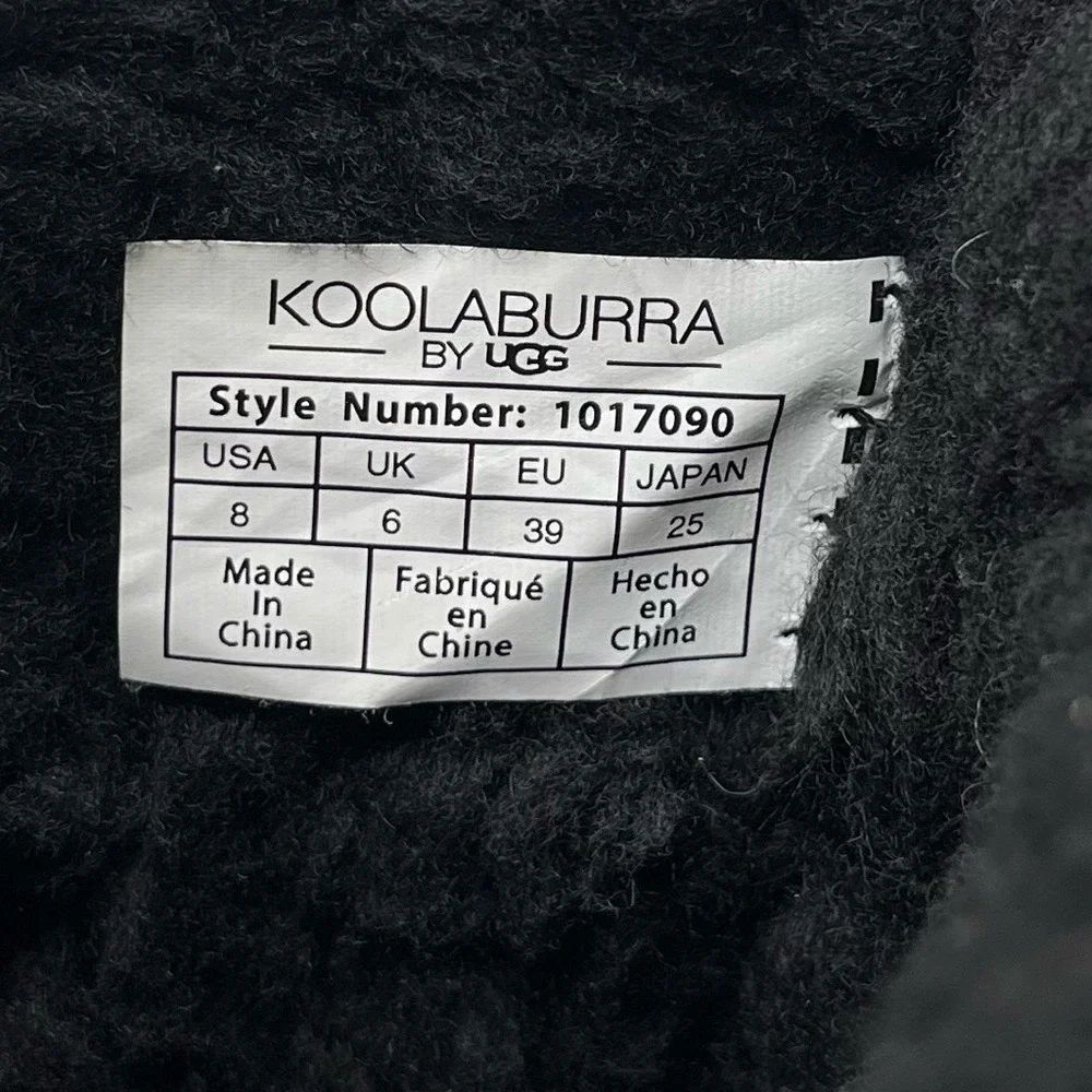 Koolaburra by UGG Black Suede Mid Calf Boots Womens 8‎ Old School Boho Cozy Y2K